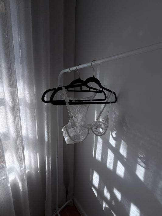 White mesh lingerie