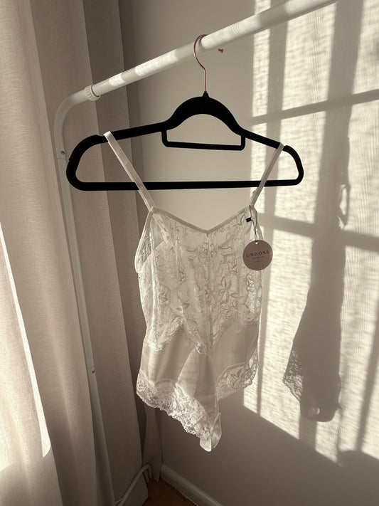 Elegant Lingerie White Lace Bodysuit 