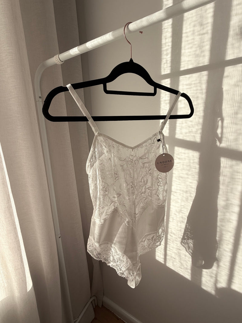 Elegant Lingerie White Lace Bodysuit 