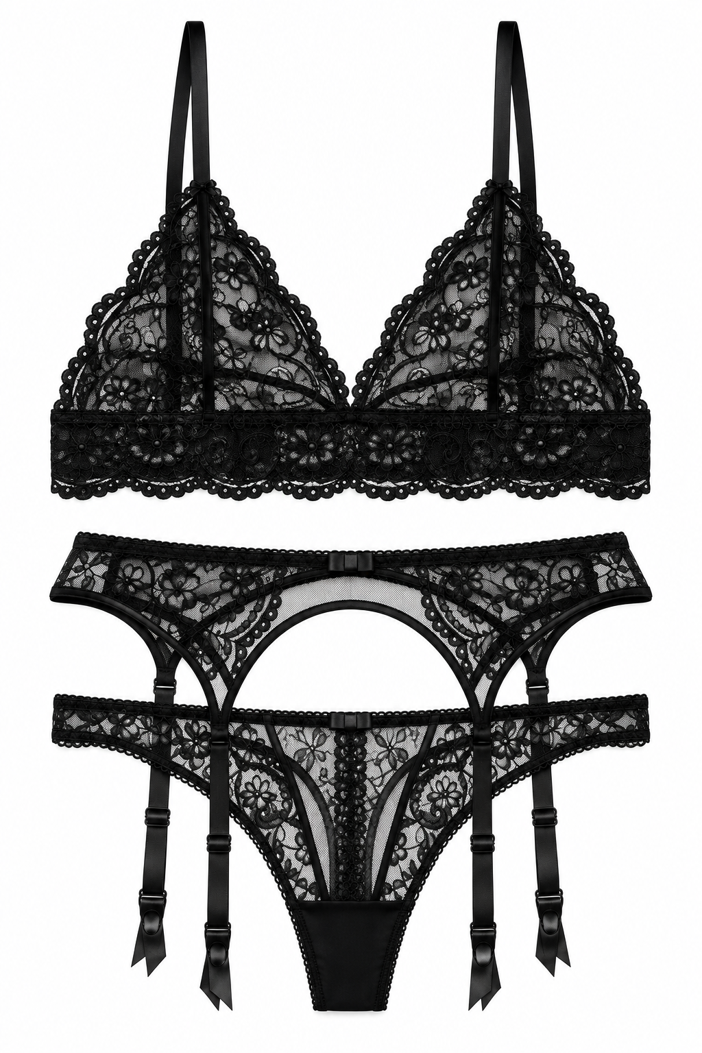 Valentine Lace Suspender Set