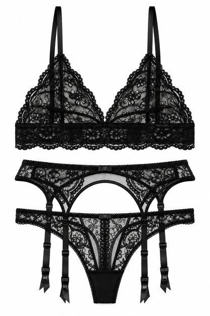 Valentine Lace Suspender Set