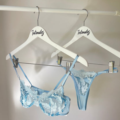 Baby Blue Embroidery Lingerie Set
