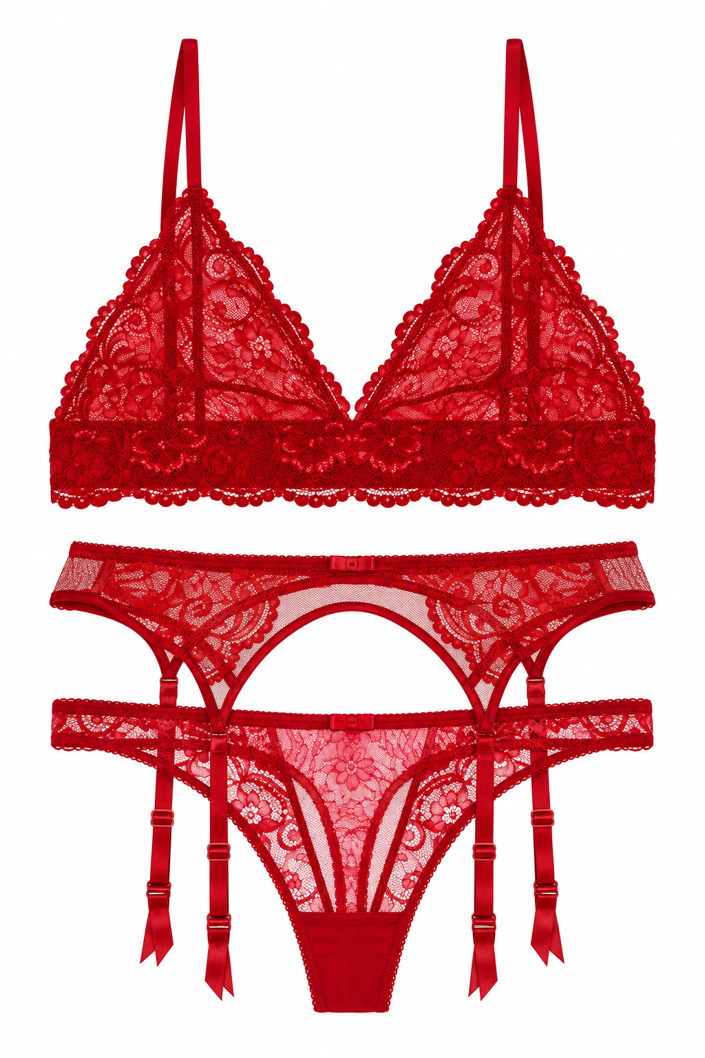 Valentine Lace Suspender Set
