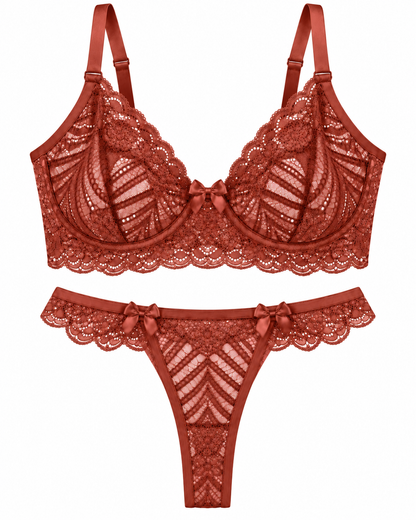 Victoria Brazilian Lace Lingerie Set